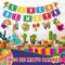 3 Pcs Cinco de Mayo Fiesta Banners – Mexican Party Hanging Garlands with Sombrero, Cactus, Donkey & Guitar – Colorful Mexican Fiesta Decorations for Birthday, Carnival & Mother's Day Card Making